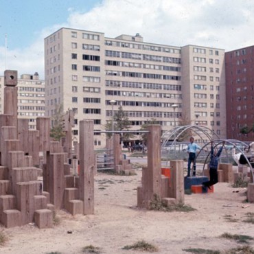 The playground at St. Louis’s Pruitt-Igoe housing complex. Michael Allen / Flickr