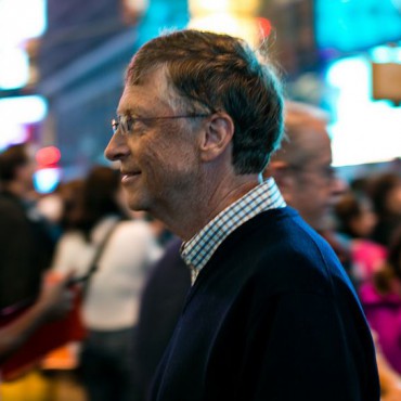 Bill Gates in Times Square in 2012. Tom Starkweather
