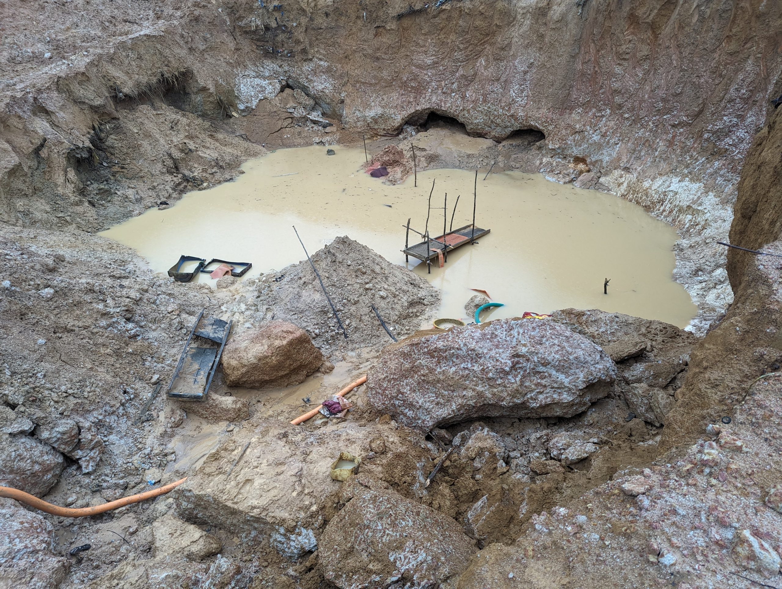 Open pit mine.